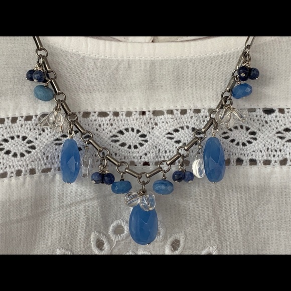 EXTREMELY RARE SILPADA Blue Quartz 925 Necklace - Picture 4 of 8